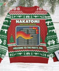 Nakatomi Video Game Cartridge Welcome To The Party Pal Yippee Ki Yay Mf Die Hard Ugly Sweater