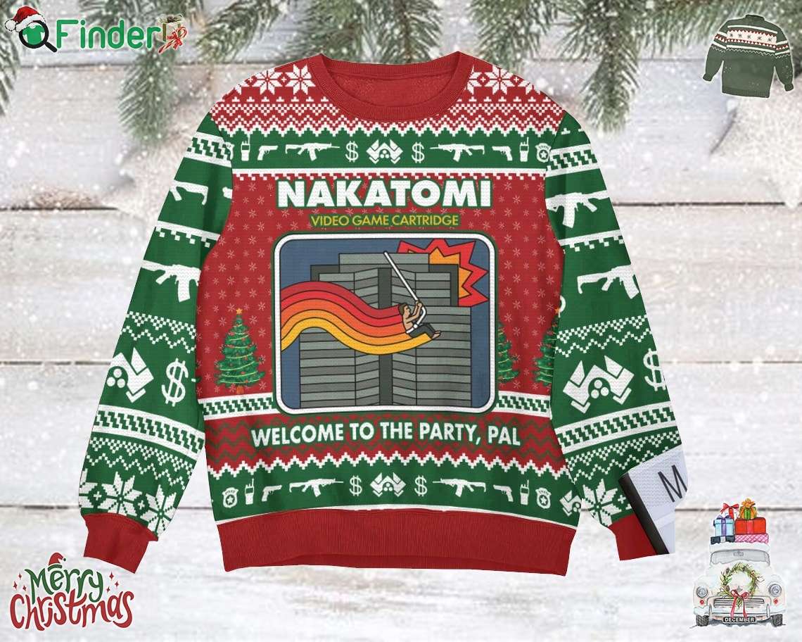 Nakatomi Video Game Cartridge Welcome To The Party Pal Yippee Ki Yay Mf Die Hard Ugly Sweater Nakatomi Video Game Cartridge Welcome To The Party Pal Yippee Ki Yay Mf Die Hard Ugly Sweater