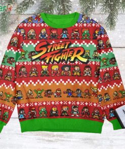 Pixel Street Fighter Ugly Christmas Sweater Gift For Christmas