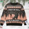 First Of All Im A Delight Hippo Ugly Sweater Gift For Xmas