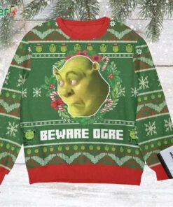 Beware Ogre Shrek Ugly Christmas Sweater Gift For Christmas