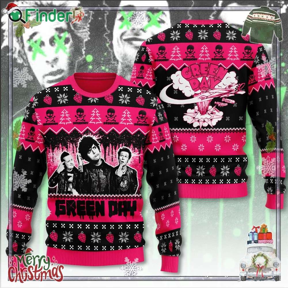 Green Day Band 3d Christmas Ugly Sweater Green Day Band 3d Christmas Ugly Sweater