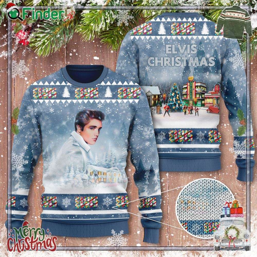 Elvis Presley 3d Ugly Sweater Gift For Christmas Elvis Presley 3d Ugly Sweater Gift For Christmas
