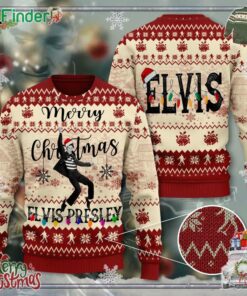 Merry Christmas Elvis Presley 3d Ugly Sweater Gift For Fans