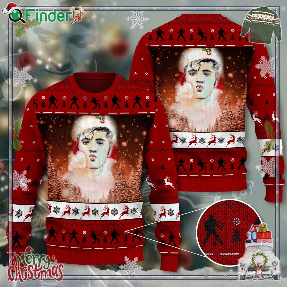 Merry Christmas Elvis Presley 3d Ugly Sweater Merry Christmas Elvis Presley 3d Ugly Sweater