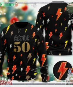 Acdc Rock And Roll 50 3d Ugly Sweater