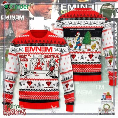 Eminem Merry Christmas 3d Ugly Sweater For Men For Women
