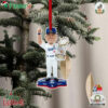 Kike Hernandez Los Angeles Dodgers 2024 World Series Champions Christmas Tree Ornament