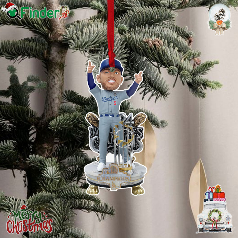 Freddie Freeman Los Angeles Dodgers 2024 World Series Champions Alternate Jersey Celebration Christmas Tree Ornament Freddie Freeman Los Angeles Dodgers 2024 World Series Champions Alternate Jersey Celebration Christmas Tree Ornament