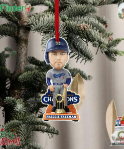 Los Angeles Dodgers 2024 World Series Champions Freddie Freeman Christmas Tree Ornament