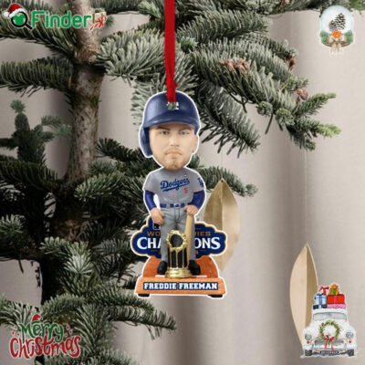 Los Angeles Dodgers 2024 World Series Champions Freddie Freeman Christmas Tree Ornament