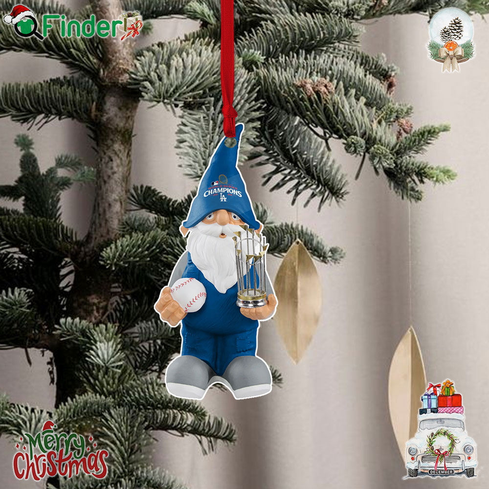 Los Angeles Dodgers 2024 World Series Champions Gnome Christmas Tree Ornament Los Angeles Dodgers 2024 World Series Champions Gnome Christmas Tree Ornament