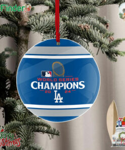 Los Angeles Dodgers 2024 World Series Champions Glass Ornament
