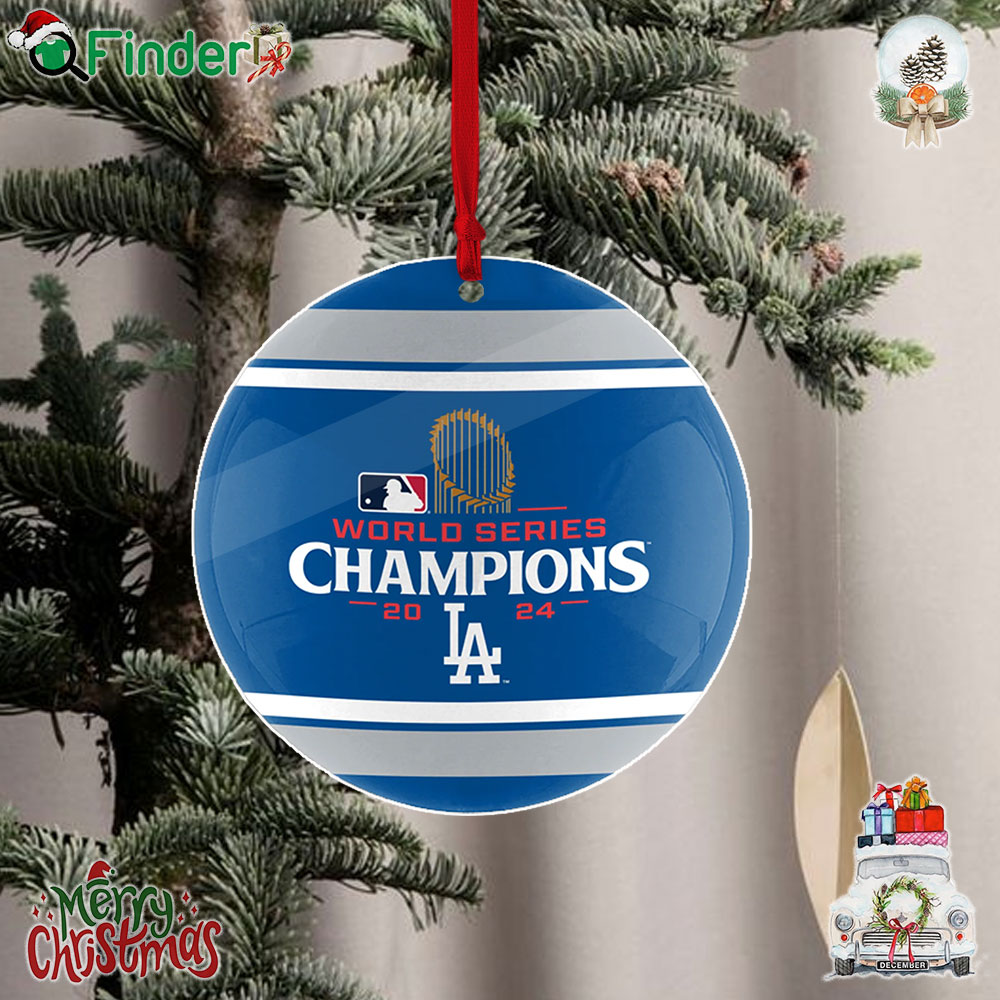 Los Angeles Dodgers 2024 World Series Champions Glass Ornament Los Angeles Dodgers 2024 World Series Champions Glass Ornament