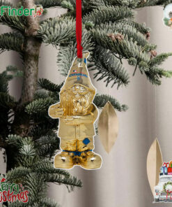 Los Angeles Dodgers 2024 World Series Champions Gold Plated Gnome Christmas Tree Ornament