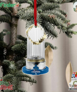 Los Angeles Dodgers 2024 World Series Champions Replica Trophy Christmas Tree Ornament