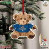 Los Angeles Dodgers 2024 World Series Champions Seated Shirt Bear Christmas Tree Ornament