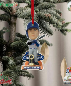 Los Angeles Dodgers 2024 World Series Champions Shohei Ohtani Christmas Tree Ornament