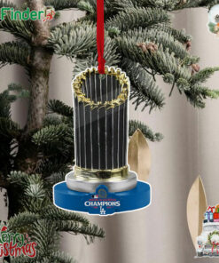 Los Angeles Dodgers 2024 World Series Champions Trophy Christmas Tree Ornament