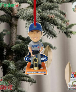Los Angeles Dodgers 2024 World Series Champions Yoshinobu Yamamoto Christmas Tree Ornament