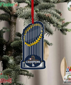 Los Angeles Dodgers Mlb 2024 World Series Champions Trophy Christmas Tree Ornament