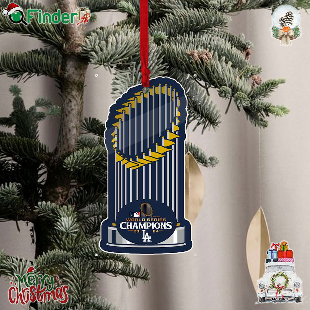 Los Angeles Dodgers Mlb 2024 World Series Champions Trophy Christmas Tree Ornament Los Angeles Dodgers Mlb 2024 World Series Champions Trophy Christmas Tree Ornament