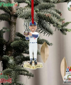 Los Angeles Dodgers Freddie Freeman Foco 2024 World Series Champions Mvp Fanatics Exclusive 10 Christmas Tree Ornament