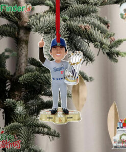 Los Angeles Dodgers Shohei Ohtani Foco 2024 World Series Champions Version 2 Fanatics Exclusive 8 Christmas Tree Ornament