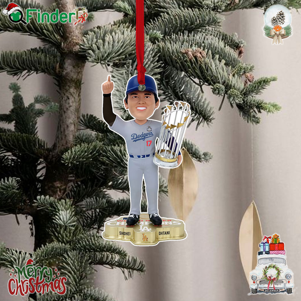 Los Angeles Dodgers Shohei Ohtani Foco 2024 World Series Champions Version 2 Fanatics Exclusive 8 Christmas Tree Ornament Los Angeles Dodgers Shohei Ohtani Foco 2024 World Series Champions Version 2 Fanatics Exclusive 8 Christmas Tree Ornament