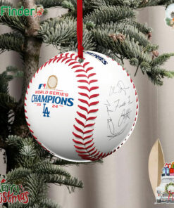 Los Angeles Dodgers Signature 2024 World Series Champions Baseball Ornament