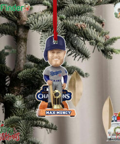 Max Muncy Los Angeles Dodgers 2024 World Series Champions Christmas Tree Ornament