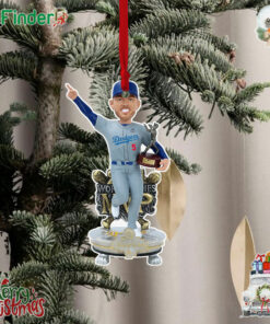 Freddie Freeman Los Angeles Dodgers 2024 World Series Champions Mvp Celebration Christmas Tree Ornament