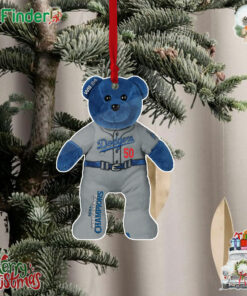 Mookie Betts Los Angeles Dodgers 2024 World Series Champions Alternate Jersey Embroidered Bear Christmas Tree Ornament