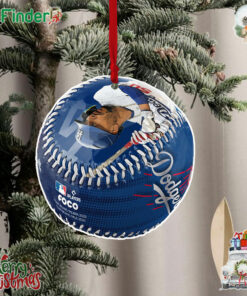 Mookie Betts Los Angeles Dodgers 2024 World Series Champions Baseball Christmas Tree Ornament