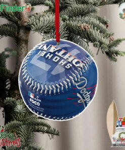 Shohei Ohtani Los Angeles Dodgers 2024 World Series Champions Baseball Christmas Tree Ornament