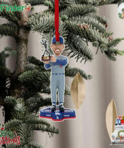 Freddie Freeman Los Angeles Dodgers 2024 World Series Champions Mvp Christmas Tree Ornament