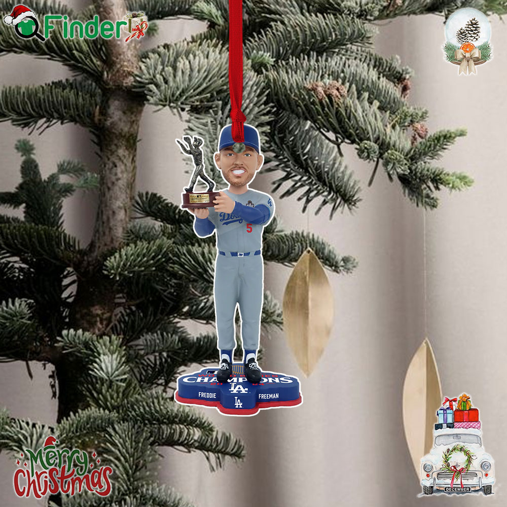 Freddie Freeman Los Angeles Dodgers 2024 World Series Champions Mvp Christmas Tree Ornament Freddie Freeman Los Angeles Dodgers 2024 World Series Champions Mvp Christmas Tree Ornament