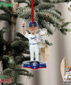 Tommy Edman Los Angeles Dodgers 2024 World Series Champions Christmas Tree Ornament