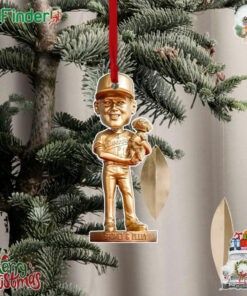 The Shohei Ohtani And Decoy Gold Christmas Tree Ornament