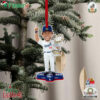 Clayton Kershaw Los Angeles Dodgers 2024 World Series Champions Christmas Tree Ornament