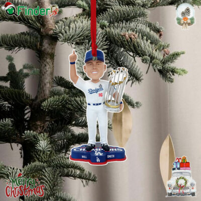 Will Smith Los Angeles Dodgers 2024 World Series Champions Christmas Tree Ornament