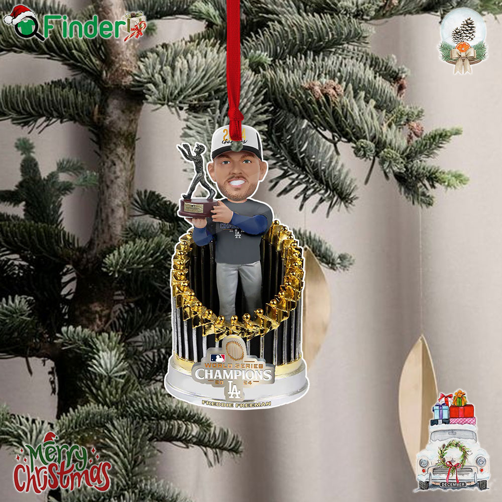Freddie Freeman Los Angeles Dodgers Foco 2024 World Series Champions Exclusive Player In Trophy 8 Mvp Christmas Tree Ornament Freddie Freeman Los Angeles Dodgers Foco 2024 World Series Champions Exclusive Player In Trophy 8 Mvp Christmas Tree Ornament