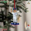 Yoshinobu Yamamoto Los Angeles Dodgers 2024 World Series Champions Christmas Tree Ornament
