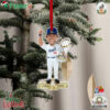 Clayton Kershaw Los Angeles Dodgers Foco 2024 World Series Champions Fanatics Exclusive 8 Christmas Tree Ornament