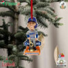 Enrique Hernandez Los Angeles Dodgers 2024 World Series Champions Christmas Tree Ornament