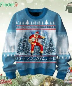 Elvis Presley Santa Cant Stop Loving You Christmas Ugly Sweater