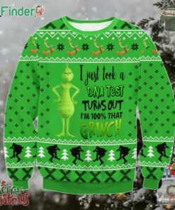 Grinch I Just Took A Dna Test Turns Out I'm 100 Percent That Grinch Ugly Christmas Sweater For Men For Women