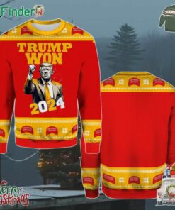 Trump Won 2024 Christmas Holiday Gift Ugly Christmas Sweater