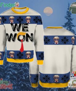 Trump We Won Inauguration Day 47th President Of United States Christmas Holiday Gift Ugly Christmas Sweater