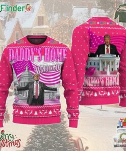 Daddys Home White House Trump Won 2024 Christmas Ugly Sweater